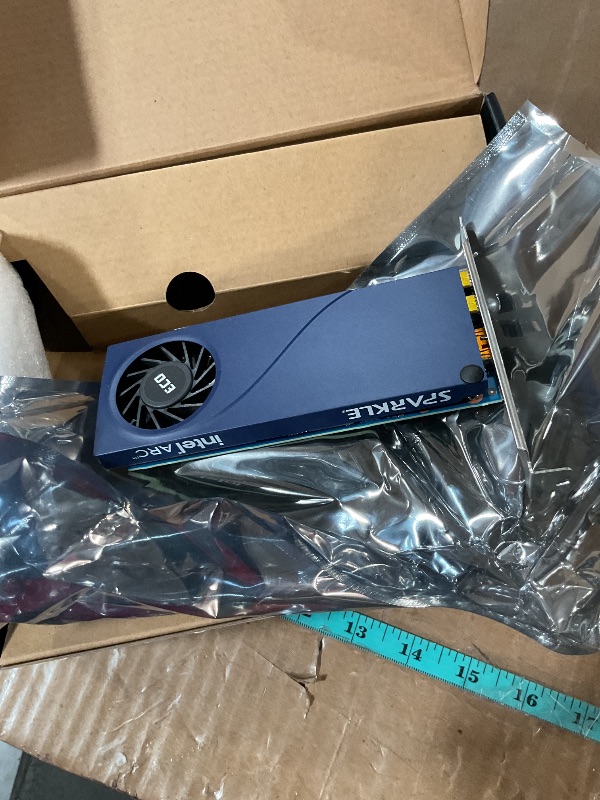 Photo 1 of ***(NO RETURNS OR REFUNDS/ FOR PARTS ONLY/ NON FUNCTIONAL)***
Sparkle Intel Arc A310 ECO, 4GB GDDR6, 50W TBP, Short Bracket is Included, Low-Profile, Single Fan, Single Slot, HDMI x1, Mini DisplayPort x2, SA310C-4G