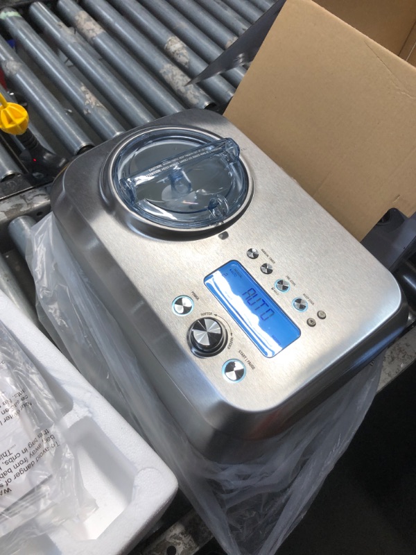 Photo 1 of ***ITEM TESTED FOR POWER, UNABLE TO TEST FURTHER***Breville BCI600XL Smart Scoop Ice Cream Maker, Silver