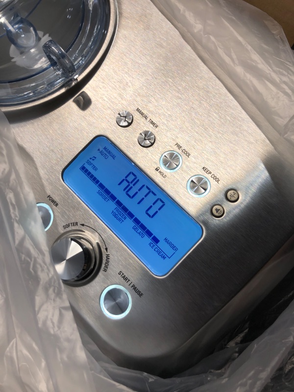 Photo 1 of ***ITEM TESTED FOR POWER, UNABLE TO TEST FURTHER***Breville BCI600XL Smart Scoop Ice Cream Maker, Silver