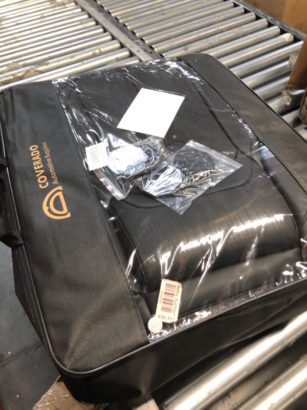 Photo 1 of (USED/FAIR) Coverado Car Seat Covers Full Set, Seat Covers for Cars, Black Car Seat Cover, Car Seat Protector Waterproof, Nappa Leather Car Seat Cushion, Car Seat Covers Front Seats and Back Fit for Most Cars