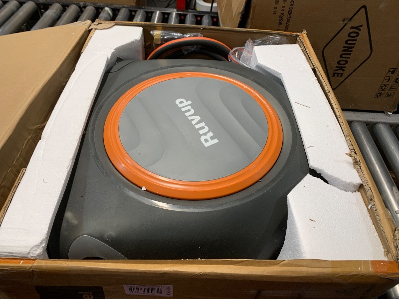 Photo 1 of ***DAMAGED - BOTTOM CRACKED - MISSING MOUNTING PARTS - SEE PICTURES***
Ruvup Retractable Garden Hose Reel, 5/8in x 100ft Water Hose Reel with Metal Bracket, UV Resistant Automatic Hose Reel Wall Mount for Outside, Slow Retraction Any Length Lock 10 Spray 