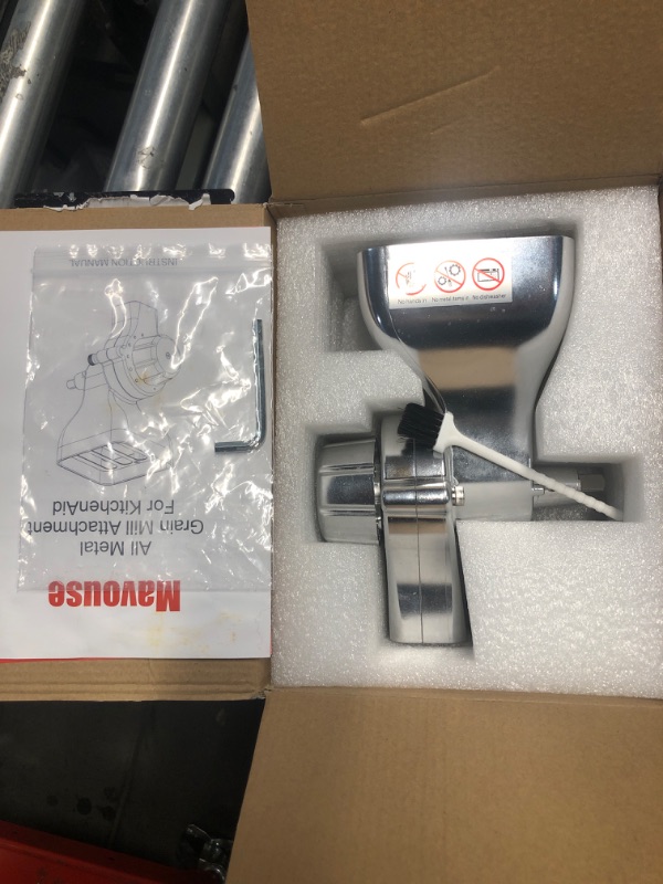Photo 1 of All Metal Grain Mill Attachment For Kitchenaid Stand Mixer, 12 Levels Flour Mill Grinder for Home, Fit for Grinding Wheat, Corn, Oats, Buckwheat,Millet and Other Cereals