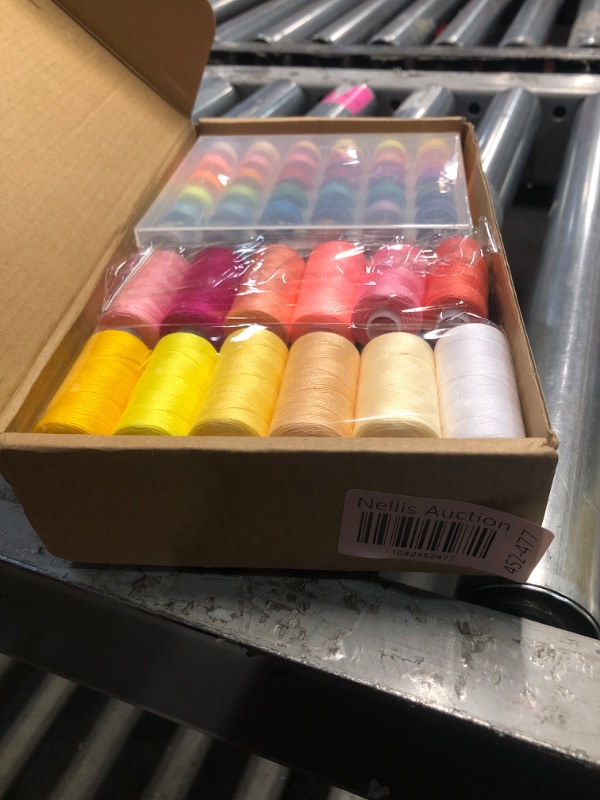 Photo 1 of *LIKE NEW*
72 PCS Sewing Thread Assortment, 36 Color Thread for Sewing Machine with 36 Same Color Bobbins, Polyester Thread 400 Yards/Spool (72)