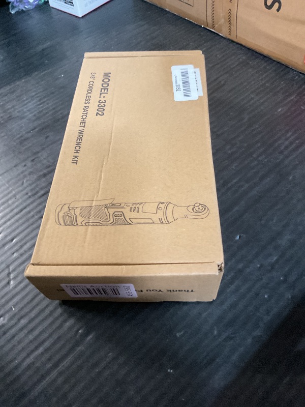 Photo 1 of **WRENCH ONLY**KIMO Cordless Electric Ratchet Wrench Set, 40 Ft-lbs, 400 RPM, 3/8" 12V Cordless Ratchet Kit w/ 60-Min Fast Charge, Variable Speed Trigger, 2.0Ah Lithium-Ion Battery (1 Battery)