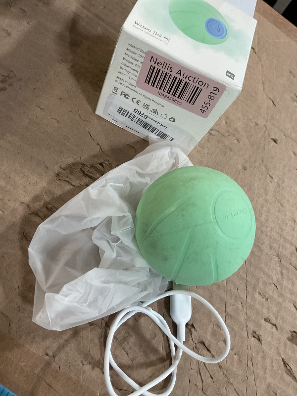 Photo 1 of [3 Interactive Modes] Cheerble Intelligent Dog Toy Ball with LED Lights, Wicked PE, Made of Natural Rubber, Jumping Activation for Medium/Large Birthday Gift, DC Rechargeable Green