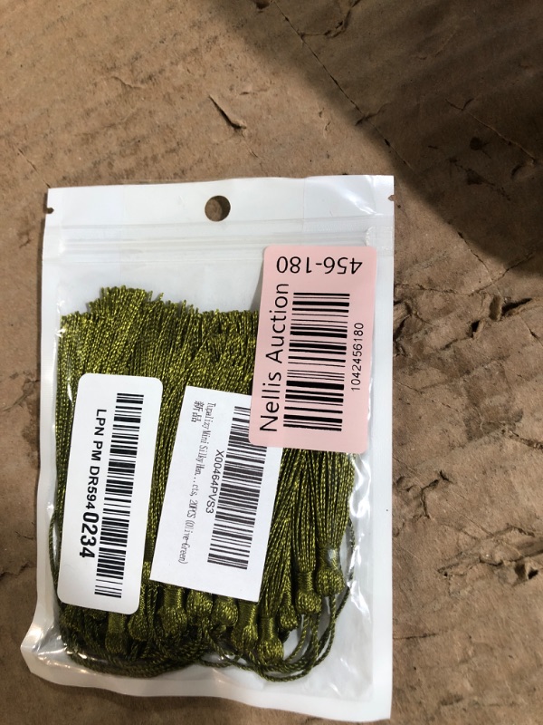 Photo 1 of 
Tupalizy Mini Silky Handmade Soft Flossy Bookmark Tassels with Cord Loop for Keychain Earring Jewelry Making, Souvenir, Graduation, Clothing Sewing, Gift Tag DIY Craft Projects, 20PCS (Olive-Green)