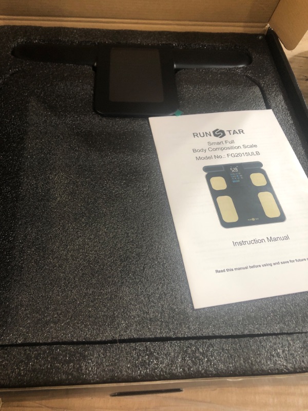 Photo 1 of RunSTAR Scale for Body Weight and Fat Percentage, 8 Electrodes High Precision Digital Scale for BMI 20 Body Composition Measurement, Bathroom Smart Scales with Large Color Display FSA or HSA Eligible