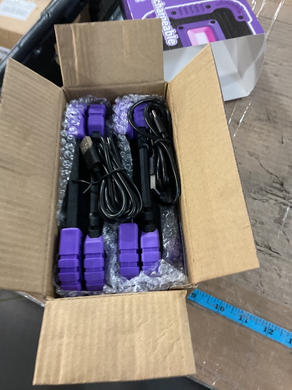 View 3 of Rechargeable Black Light, Battery Powered Blacklight, Cordless 395nm UV Black Light for Neon Glow Party,Glow in The Dark, Aquarium, Body Paint, Fluorescent Poster, Halloween Party, 2 Packs