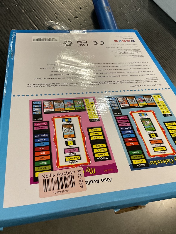 Photo 1 of ZazzyKid Magnetic Calendar & Weather Chart for Kids - Preschool Daily Calendar Learning for Days of the Week, Months, Weather & Season Blue