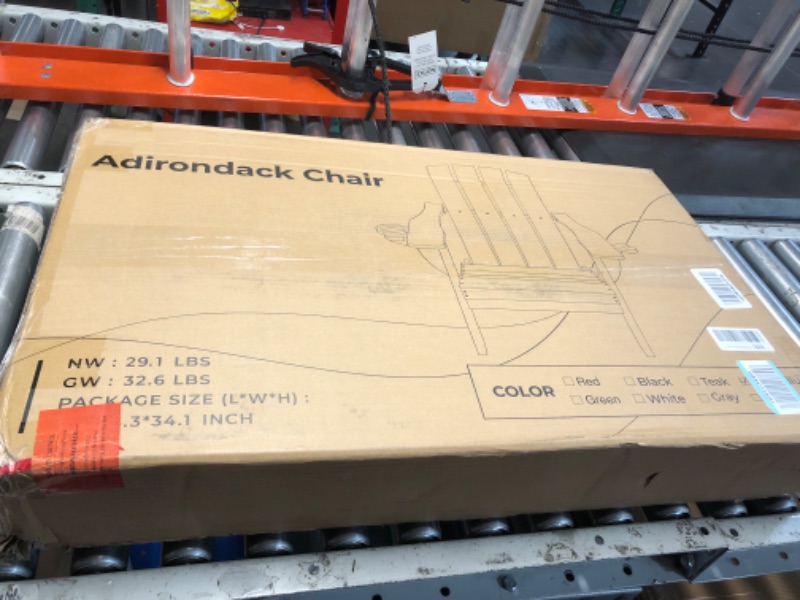 Photo 1 of **MISSING PARTS**SUUNYN Folding Adirondack Chair, HDPE All-Weather Fire Pit Chairs, Plastic Adirondack Chairs with 2 Cup Holder, Outdoor Lawn Chair for Patio Garden (Royal Blue)
