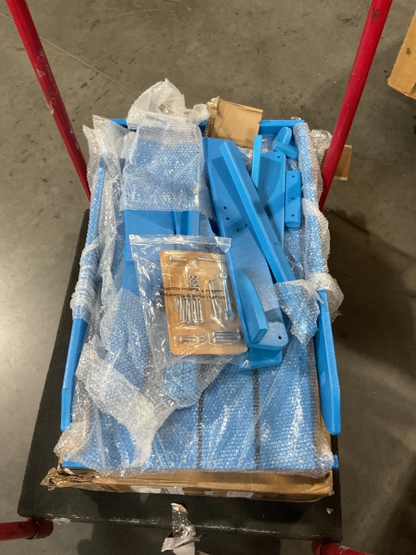 Photo 1 of **MISSING PARTS**SUUNYN Folding Adirondack Chair, HDPE All-Weather Fire Pit Chairs, Plastic Adirondack Chairs with 2 Cup Holder, Outdoor Lawn Chair for Patio Garden (Royal Blue)