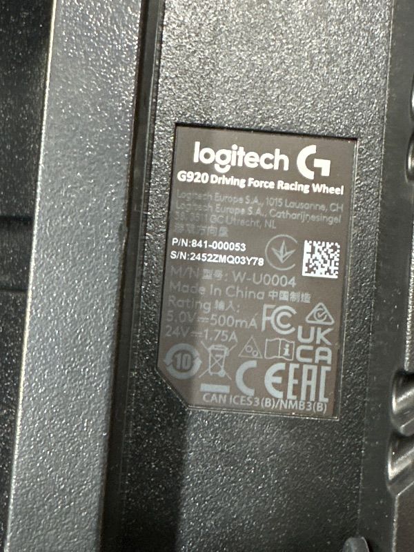 Photo 1 of Logitech G920 Driving Force Racing Wheel and Floor Pedals, Real Force Feedback, Stainless Steel Paddle Shifters, Leather Steering Wheel Cover for Xbox Series X|S, Xbox One, PC, Mac - Black