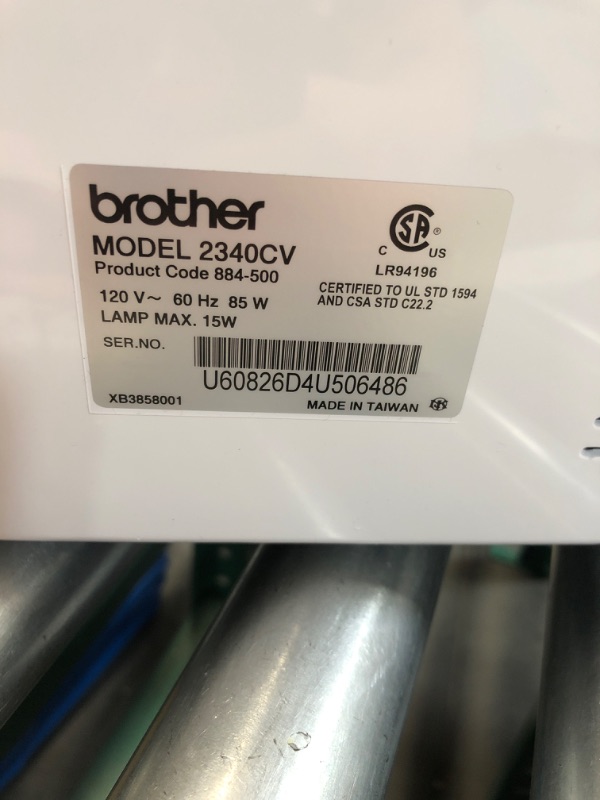 Photo 1 of Brother Coverstitch Serger, 2340CV, Sturdy Metal Frame, 1,100 Stitches Per Minute, Trim Trap, Included Snap-on Presser Feet