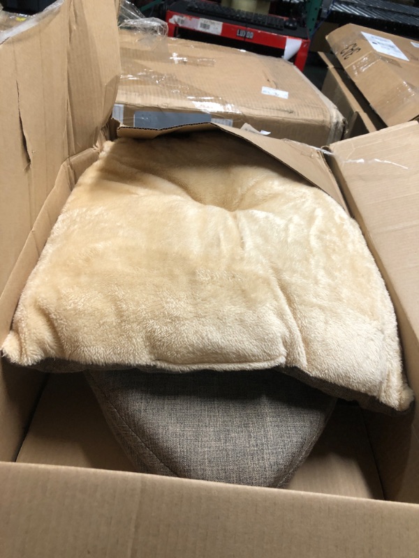 Photo 1 of  Pet Tent-Soft Bed for Dog and Cat by Best Pet Supplies - Brown Linen, 19" x 19" x H:19"
