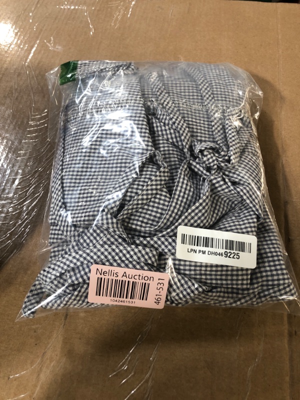 Photo 1 of ??????Women Plaid Pants Wide Leg Pajama Boxer Pants Elastic Waist Y2K Lounge Gingham Bottoms Blue S