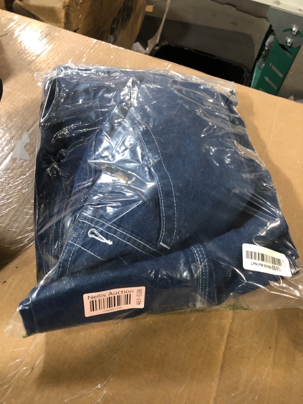 Photo 1 of (BAGGED) (DAMAGED ZIPPER)  Walls mens Big Smith Stonewashed Bib overalls and coveralls workwear apparel, Stone Washed, 40W x 30L US