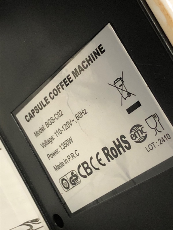 Photo 1 of (used)beanglass Mini Espresso Machine Compatible for NS Original Line Pods, Compact Capsule Coffee Maker with 20 Bar High Pressure Pump, 22 oz 
