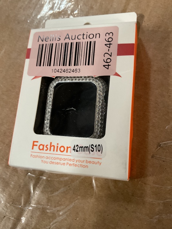 Photo 1 of HJINVIGOUR Gorgeous Bling Zircon Crystal Diamond Case Bezel Cover Compatible Apple Watch Series 10 (Silver, S10 42mm)