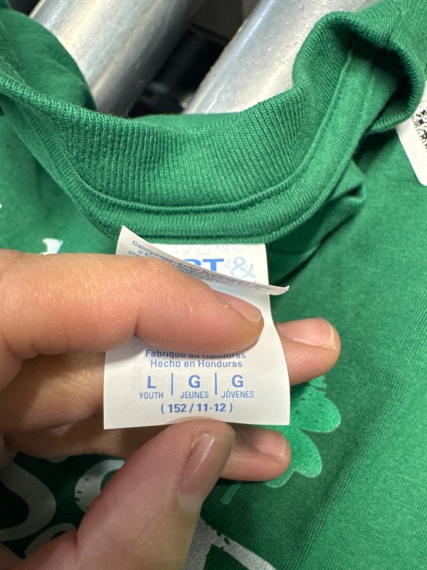 Photo 1 of *STOCK IMAGE FOR REFERENCE* Color is green***LARGE**
St Patricks Day Sassy Lassie Saint Pattys Women Girls Kids T-Shirt size large