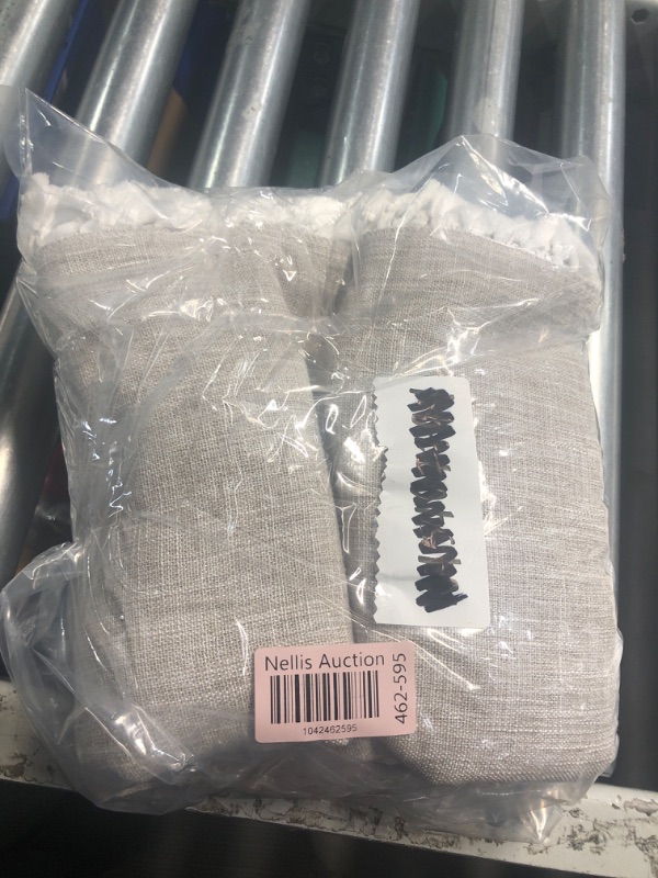 Photo 1 of Laolitou Rustic Cotton Linen Table Cloth,Tablecloths for 6 Foot Rectangle Tables,Waterproof Washable Tablecloth with Tassel Rectangle/Oblong, 55''x 86'', 6-8 Seats