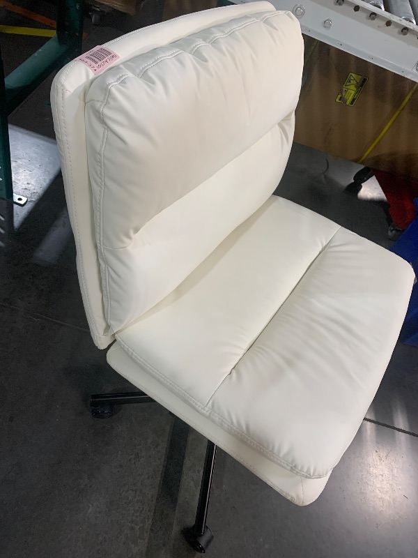 Photo 1 of (see images for damage) TVON Armless Office Desks Chair with Wheels and Thickened Cushion, Ergonomic Home Office Computer Chair