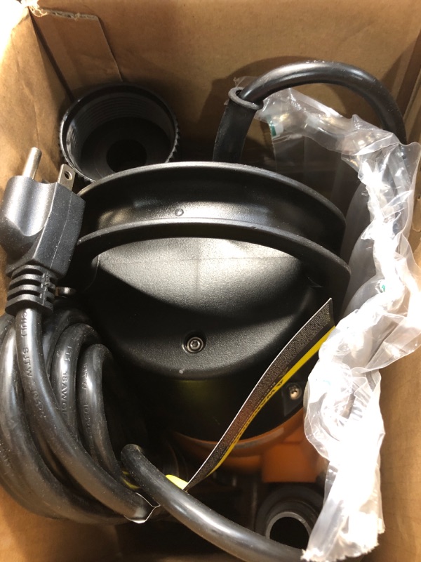 Photo 1 of (PARTS) (DAMAGED) Submersible Sump Pump, Clean/Dirty Water Pump, Portable Utility Pump, Water Transfer Pump with 25-Foot Cord, 4000 GPH, Ideal for Swimming Pool, Garden Pond, Basement, and Flood Relief Drainage