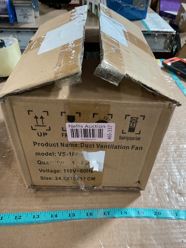 Photo 1 of Voltset 4 Inch Duct Fan, Inline Ventilation Exhaust Fan, 280 CFM Duct Intake Fan High Efficiency Air Fan for Duct Vent Bathroom, Kitchen, Grow Tent, Hydroponics, 3D Printer