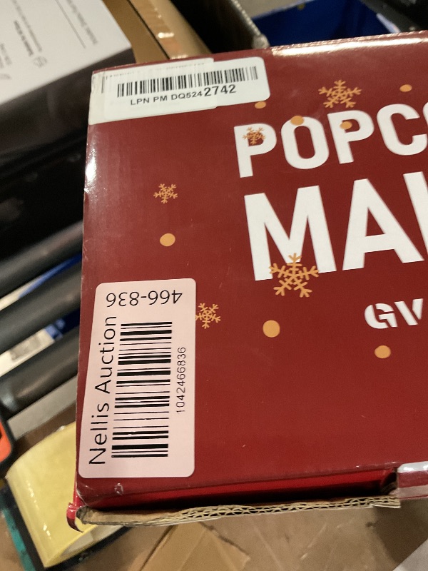 Photo 1 of Popcorn Machine, Hot Air Popcorn Maker Kit Gift Box, Portable Home Popcorn Popper Machine, 10-Cup,Oil-Free,Retro Style,Compact and Cute