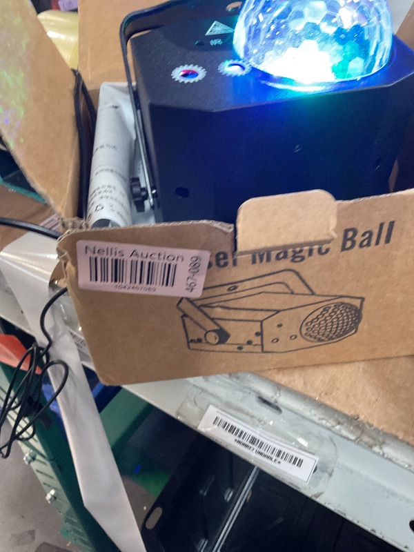 Photo 1 of 
Party Lights Dj Disco Ball Light with Pattern Projection and Sound Activated, Buclhoz RGB Colored Strobe Stage Lighting for Parties Indoor Dance Birthday Rave Bar Karaoke Christmas Wedding Show Club