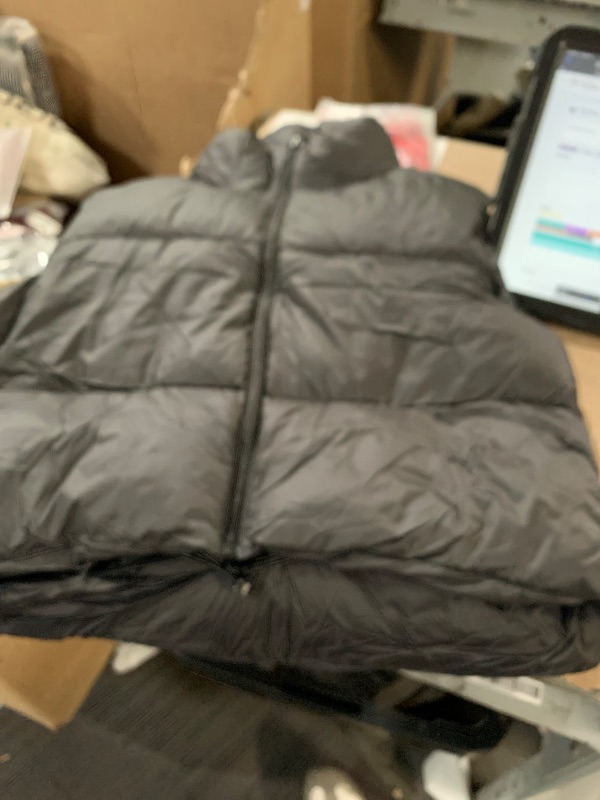 Photo 1 of Hixiaohe Women's Winter Crop Vest Puffer Lightweight Stand Collar Padded Vest Zip Up Sleeveless Jacket