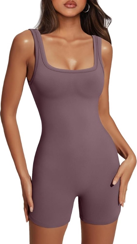Photo 1 of AUTOMET Women's One Piece Jumpsuits Short Sexy Bodysuit Workout Rompers Summer Outfits Gym Yoga Beach Fashion Clothes 2025 XXL 