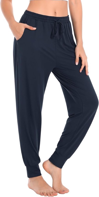 Photo 1 of  Womens Yoga Sweatpants Loose Lightweight Workout Joggers Pants Drawstring Comfy Casual Lounge Pants with Pockets  XL