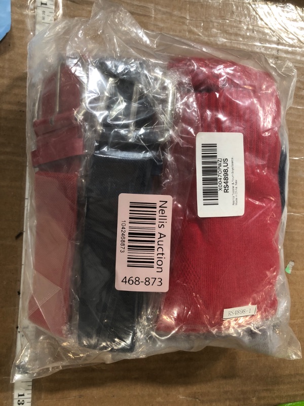 Photo 1 of (Age, 4 Years) (USED/FAIR) (BAGGED) Resinta Toddler & Youth Boys Baseball Pants with Socks and Belt Kids Knicker Softball Pants Knee-Length Kids Tee Ball Pant (US, Age, 4 Years, 2, White+Red, Light Gray+Navy)