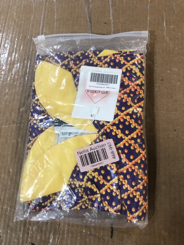 Photo 1 of  (7-8T) Kids Girls Element Pattern Summer Dress Causal Outfit (7-8T) Purple