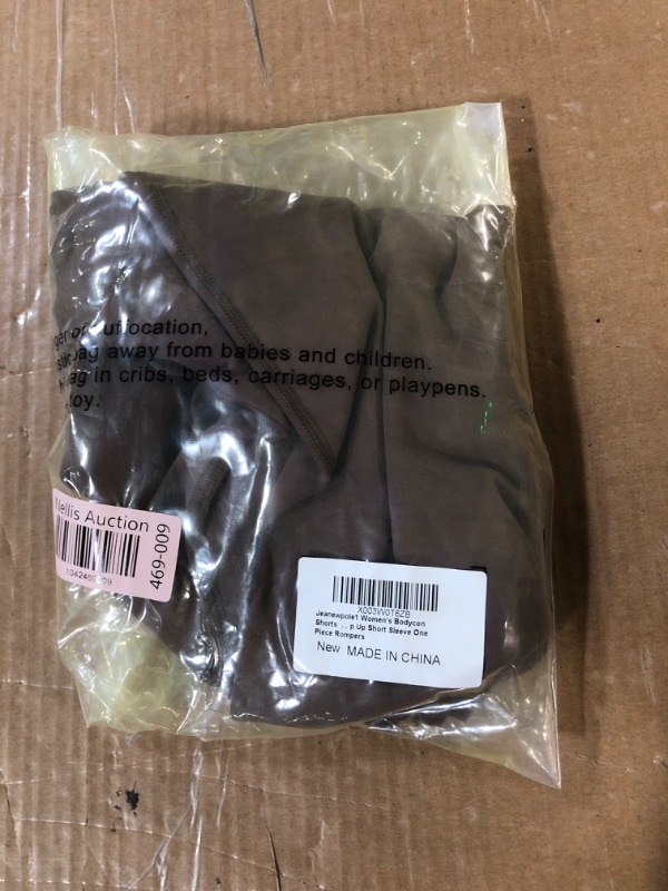Photo 1 of *** photo stock for reference/ HEAVILY USED**** Women Rompers Ribbed Short Sleeve Zip Front Stretch Tummy Control Yoga Workout Rompers S
