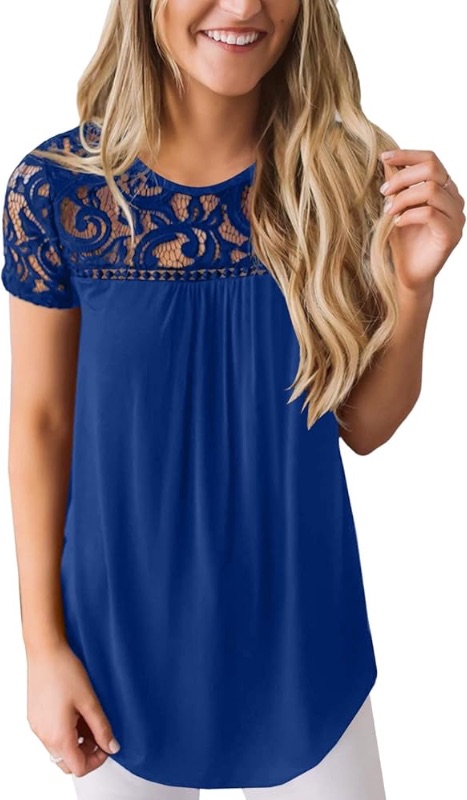 Photo 1 of *** photo stock reference**** Spadehill Summer Women's Elegant Floral Lace Short Sleeve Blouse L