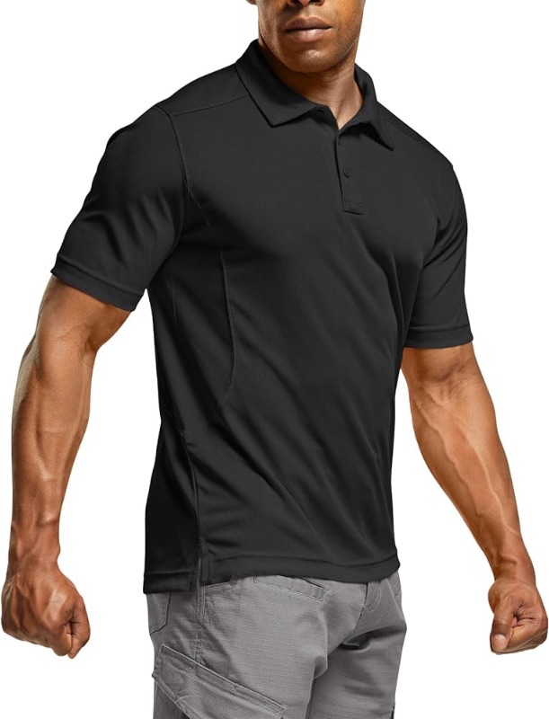 Photo 1 of Men's Polo Shirts, Tactical Short Sleeve Golf Performance Shirts, Lightweight Dry Fit UPF 50+ Pique S