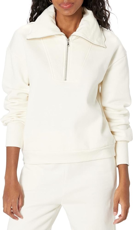 Photo 1 of (LARGE) (BAGGED) The Drop Women's Hayley Half Zip Fleece Sweatshirt L