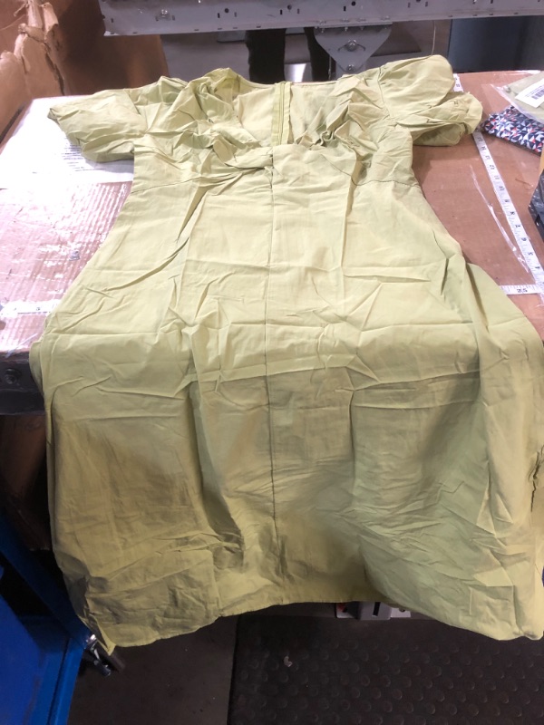 Photo 1 of *STOCK IMAGE FOR REFERENCE*
Women Cotton Midi Dress: 2025 Button V Neck Casual Summer Dresses Short Sleeve A-Line Shirt Long Dress with Pockets S