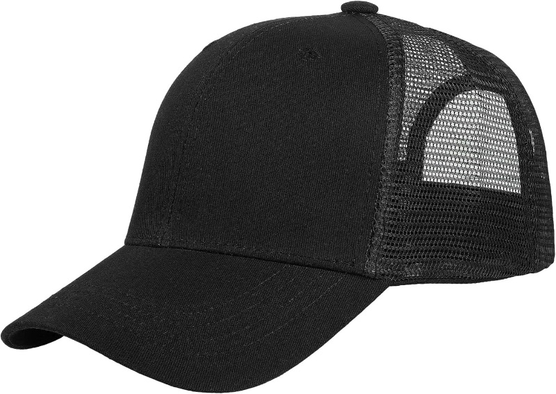 Photo 1 of Trucker Hat Baseball Cap Structured Plain Design 6 Panel, Adjustable Size