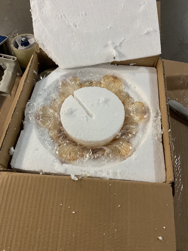 Photo 1 of Loiogohot Semi Flush Mount Ceiling Light,Hallway Vintage Lights Fixture Ceiling 11" Small Amber Glass Ceiling Lighting E26 Porch Ceiling Light Fixtures for Closet Hallway Kitchen Dining Room