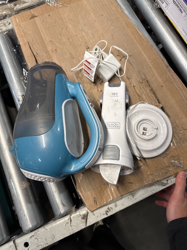 Photo 1 of (DIRTY BUT POWERS ON) BLACK+DECKER dustbuster AdvancedClean Cordless Handheld Vacuum, Compact Home and Car Vacuum with Crevice Tool (CHV1410L)