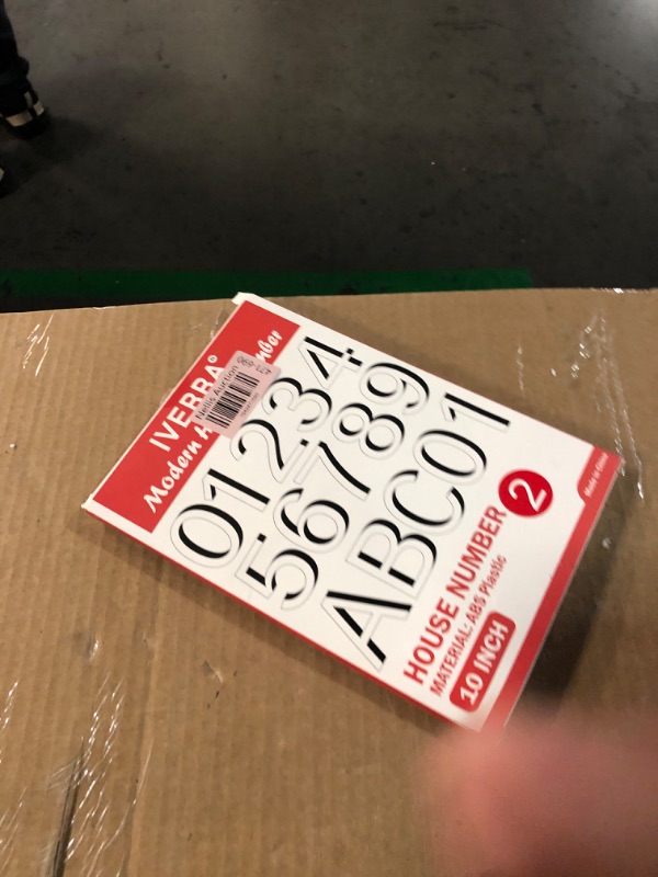 Photo 1 of IVERRA 10 Inch White House Numbers for Outside, Large Floating Home Address Numbers, Modern Outdoor House Number for Wall Street Garage Gate (2)