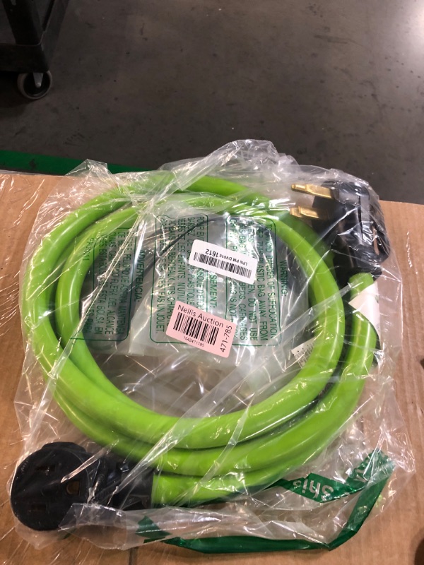 Photo 1 of (USED/FAIR) (BAGGED) Tellegloww 8AWG 50Amp Welder Extension Cord Compatible with NEMA 14-50P to 6-50R, 4 Prong to 3 Prong Power Extension Cord with Handle for Generator or RV Welder, 50 Amp 250V 12500 Watt(10 Feet)