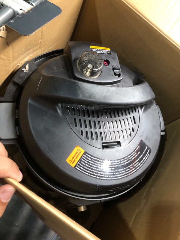 Photo 1 of ***(HEAVILY USED/ MISSING PRESSURE RELEASE VALVE)***
Instant Pot Pro (8 QT) 10-in-1 Pressure Cooker, Slow Cooker, Rice/Grain Cooker, Steamer, Sauté, Sous Vide, Yogurt Maker, Sterilizer, and Warmer, Includes App With Over 800 Recipes, Black