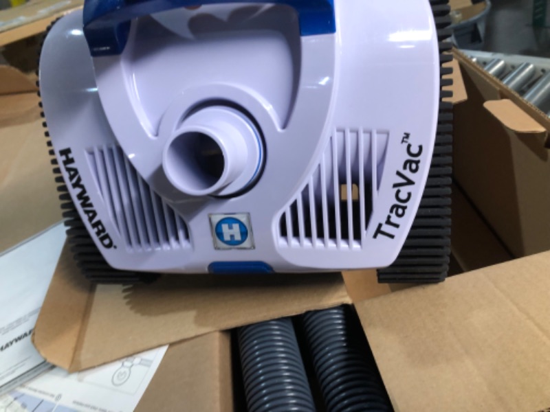 Photo 1 of Hayward TracVac Lightweight Automatic Suction Vacuum Cleaner with Hose and Valve for In Ground Swimming Pool Maintenance, White