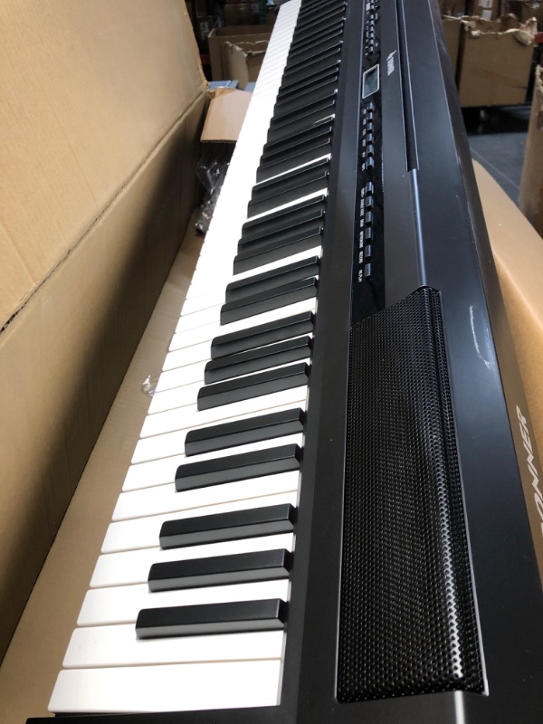 Photo 1 of ***USED - DAMAGED - CRACKED - POWERS ON - UNABLE TO TEST FURTHER - MISSING MUSIC HOLDER - SEE PICTURES***
Donner DEP-20 Beginner Digital Piano 88 Key Full Size Weighted Keyboard, Portable Electric Piano with Sustain Pedal, Power Supply