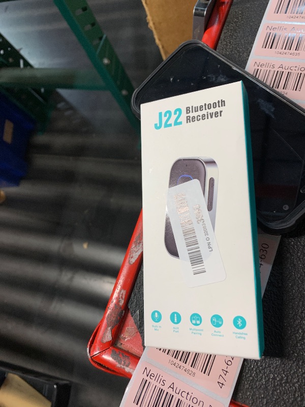 Photo 1 of COMSOON Bluetooth Receiver for Car, Noise Cancelling 3.5mm AUX Bluetooth Car Adapter, Wireless Audio Receiver for Home Stereo/Wired Headphones, Hands-Free Call, 16H Battery Life - Black+Silver