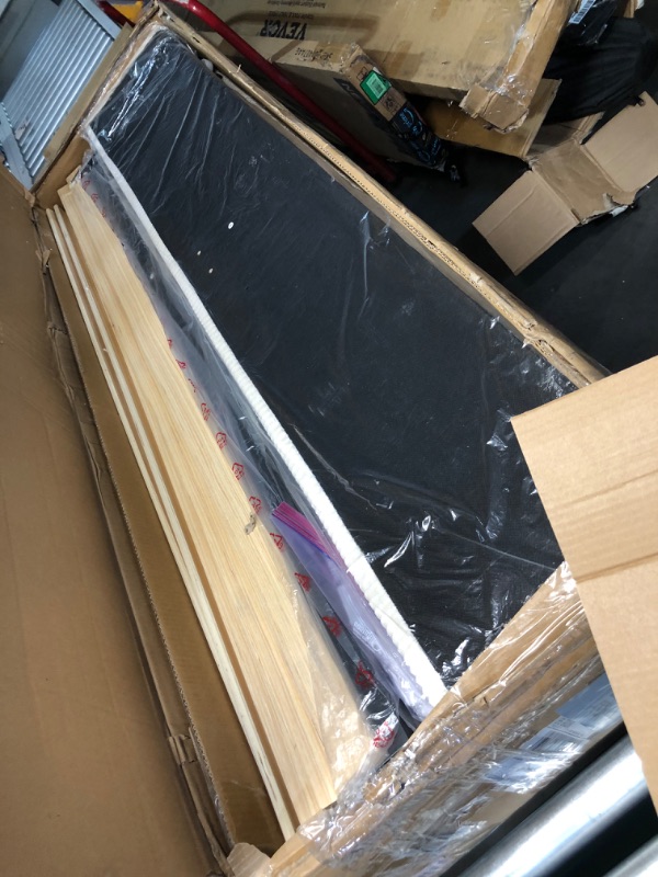 Photo 1 of ***USED - MISSING HARDWARE - OTHER PARTS LIKELY MISSING AS WELL - SEE PICTURES***
GarveeHome Bed Frame, Queen Size Platform Bed with 4 Storage Drawers, Upholstered Corduroy Channel Tufted Headboard Bed Frame with Strong Wooden Slat Support, No Box Spring 