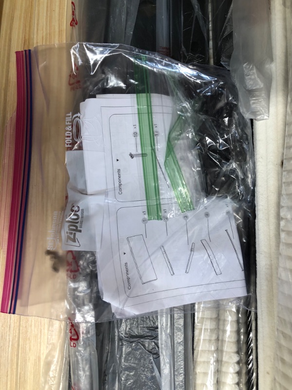 Photo 1 of ***USED - MISSING HARDWARE - OTHER PARTS LIKELY MISSING AS WELL - SEE PICTURES***
GarveeHome Bed Frame, Queen Size Platform Bed with 4 Storage Drawers, Upholstered Corduroy Channel Tufted Headboard Bed Frame with Strong Wooden Slat Support, No Box Spring 